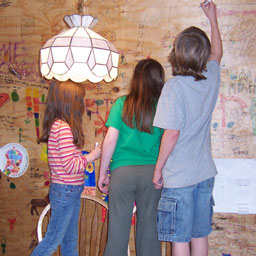 Our temporary bay window replacement wall