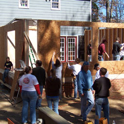 Last wall with large windows